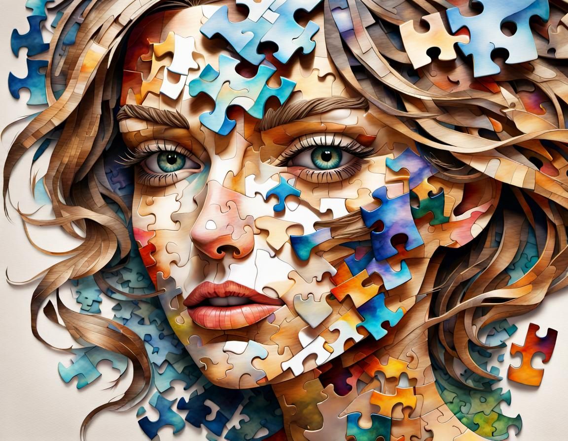 Jigsaw Puzzle Woman in Unreal Engine 5