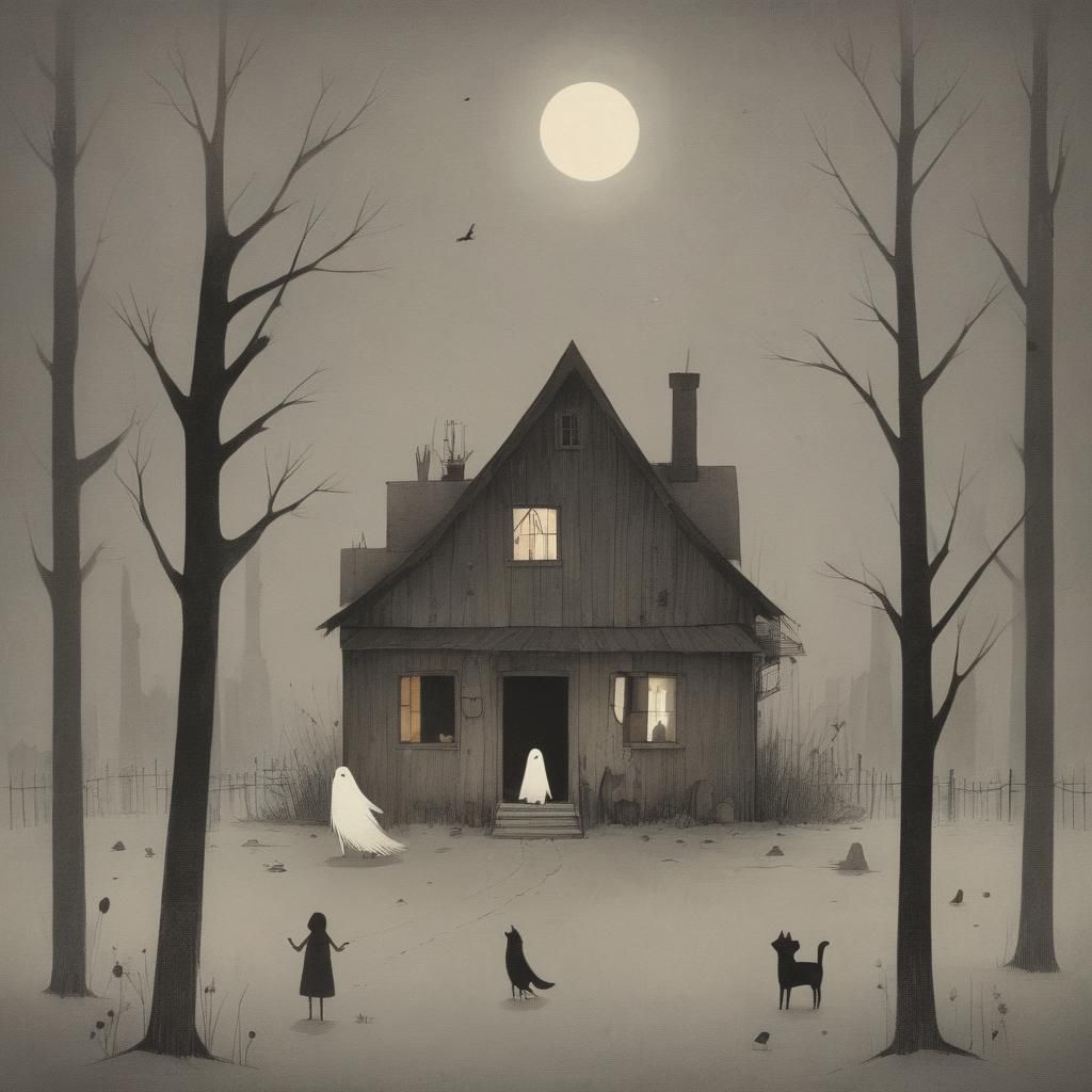 Ghostly Stories in Jon Klassen's Style