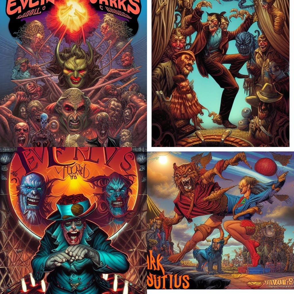 Evil Circus Comic Book Art by Brooks and Mumford