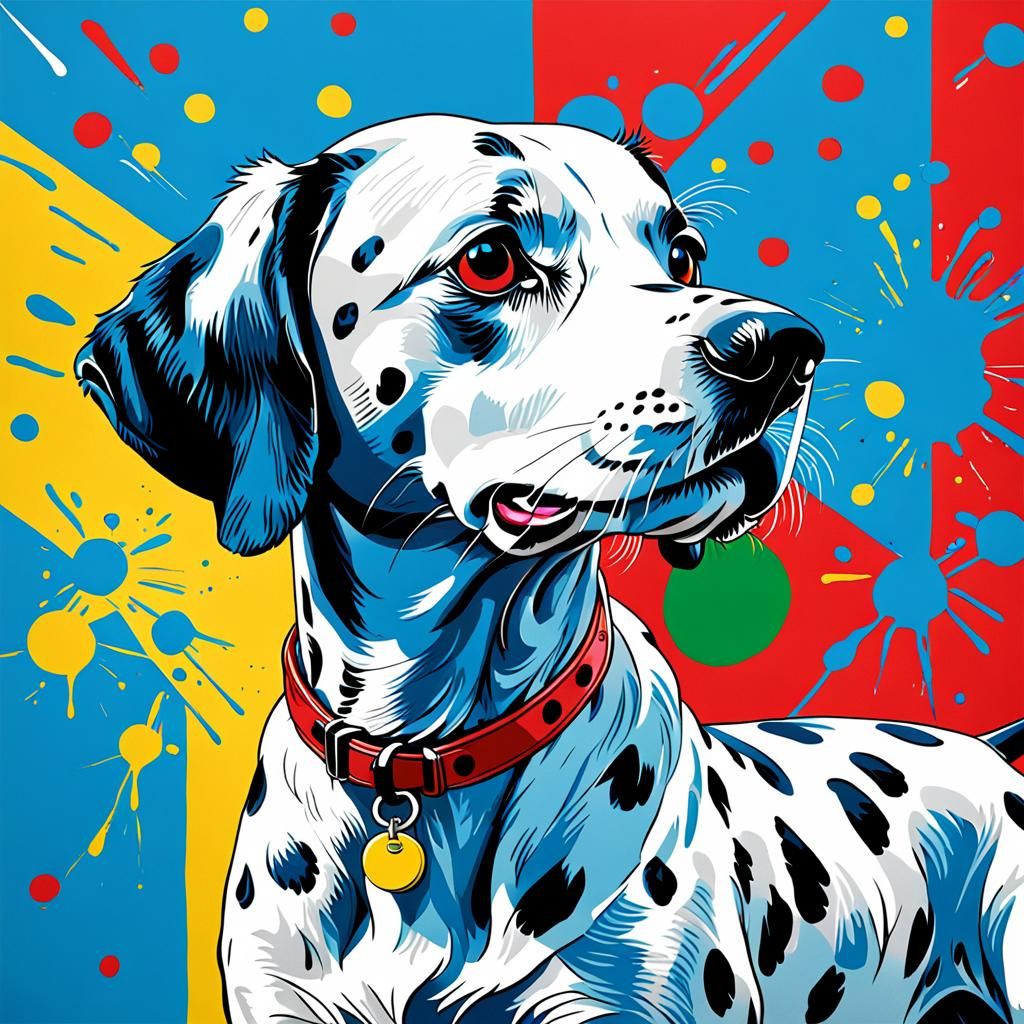 Pop Art Dalmatian Screen Print
