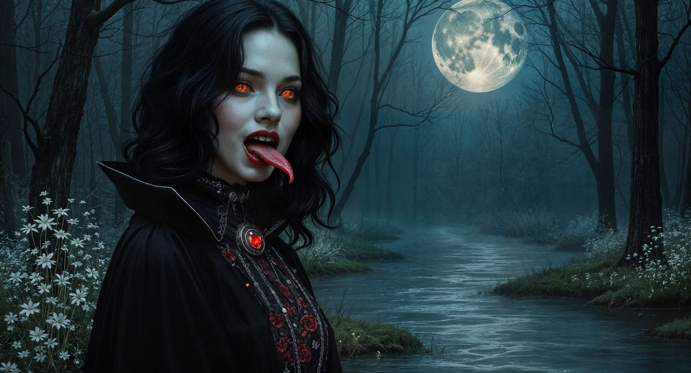 Classic Vampire Portrait in Dark Romantic Style