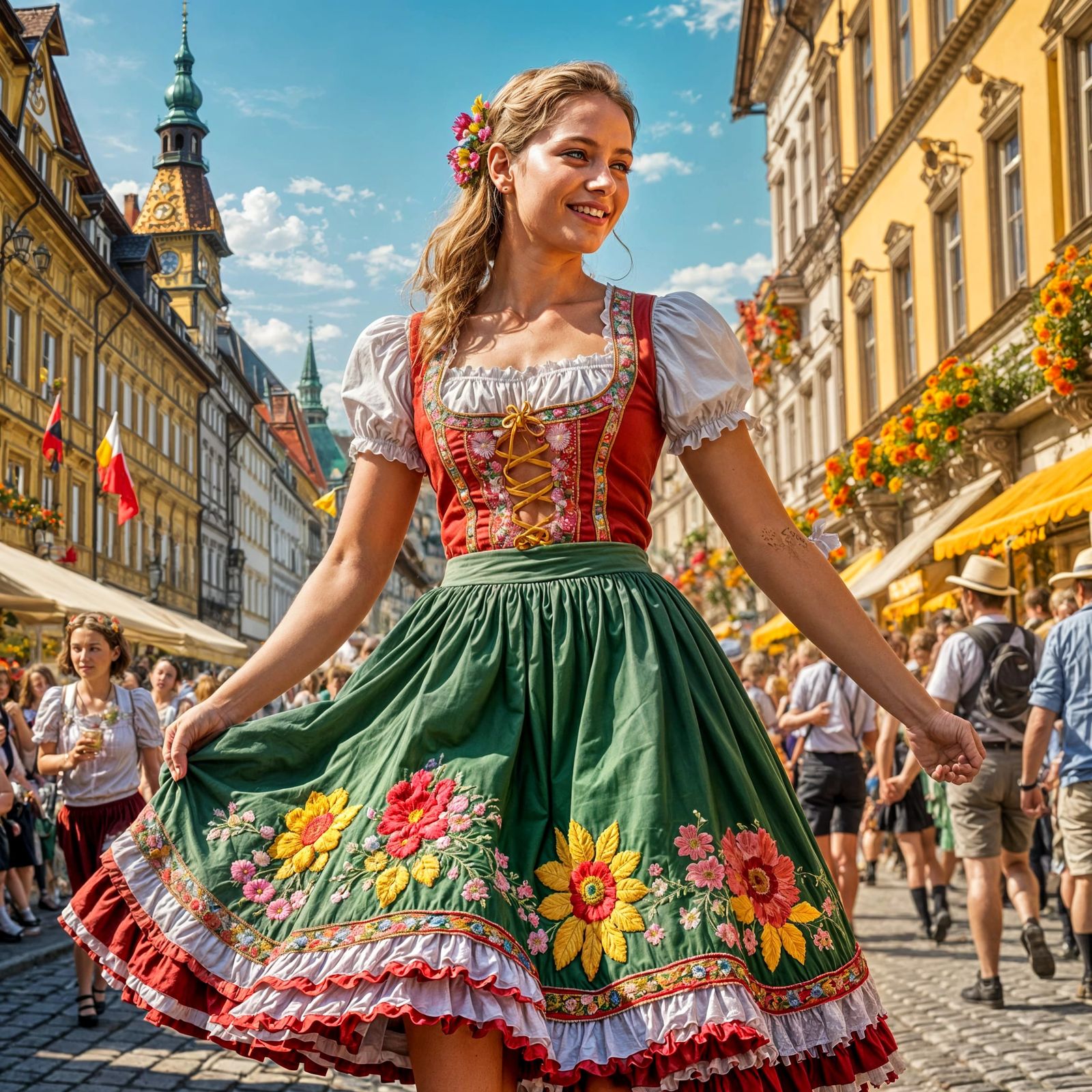 Oktoberfest Woman in German Renaissance Style