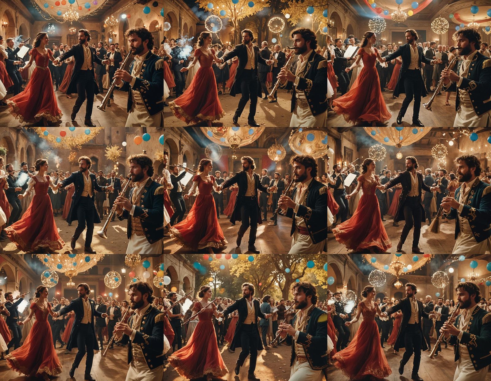 Dancing Girl in Red Dress with Piper