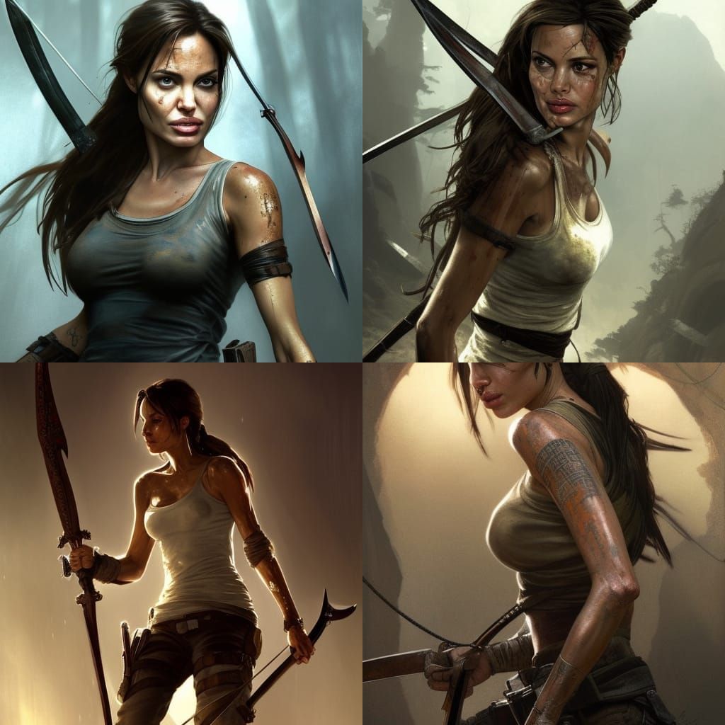 Warrior Woman Portrait in Dynamic Lighting