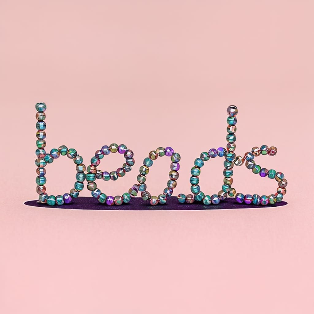 Typography of Beads in Word Beads