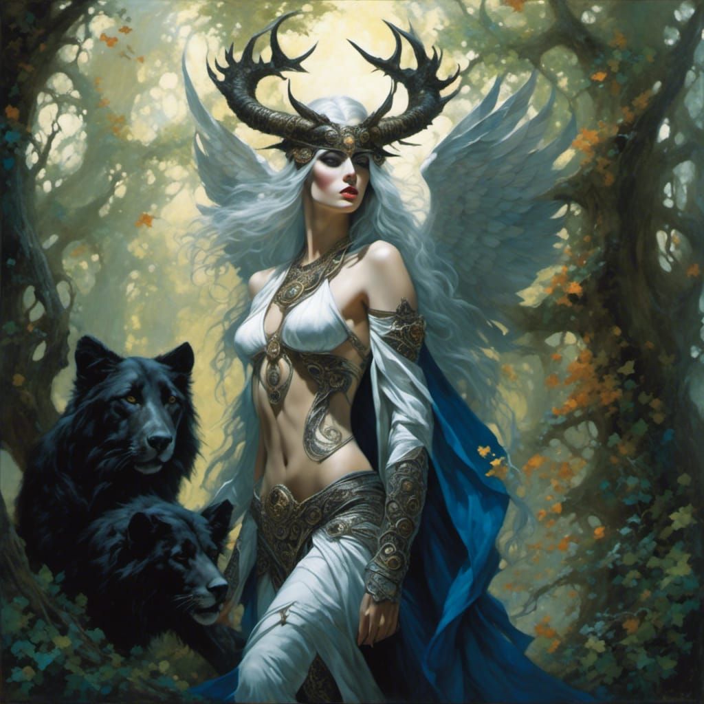 Sensual Skyclad Druidess