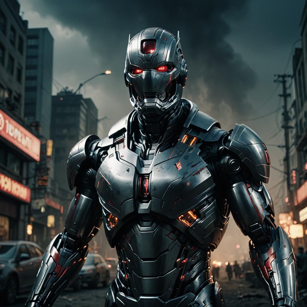 Cinematic Ultron Still with Film Grain Effect