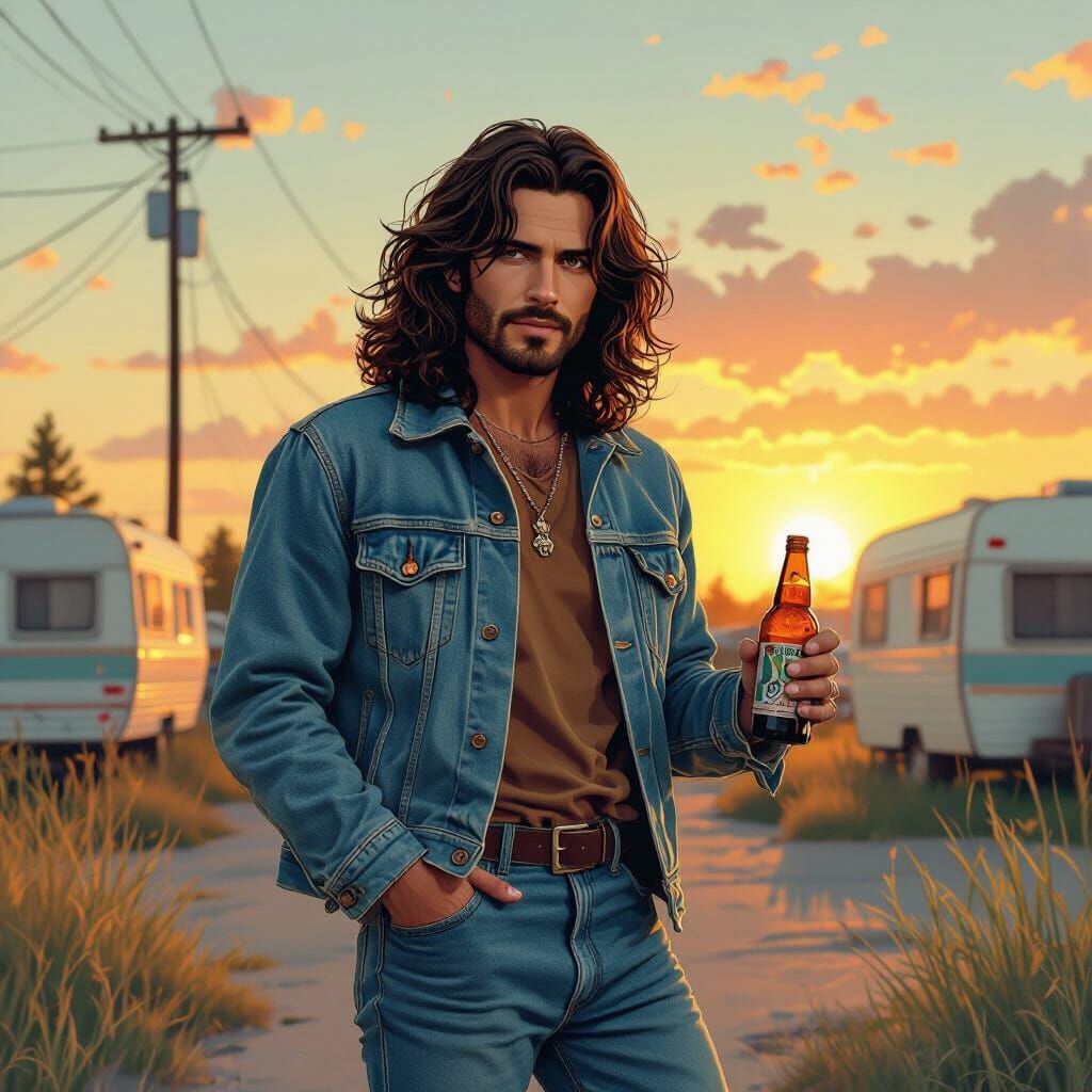 80s Man in Trailer Park, Stranger Things Style