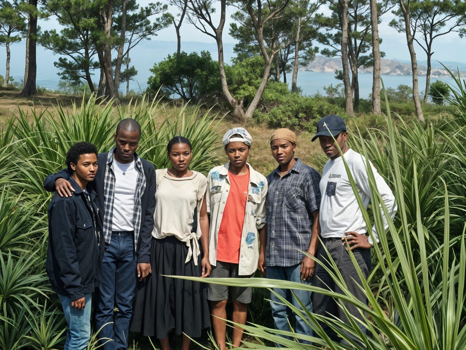 Vibrant African Landscape in Hyper-Realistic Style