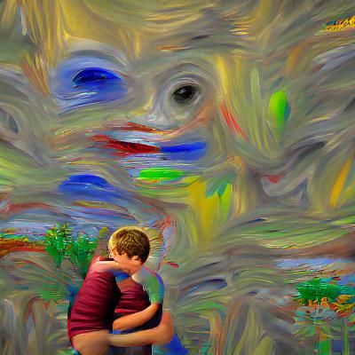 Heartfelt Depiction of a Boy Seeking Father's Love
