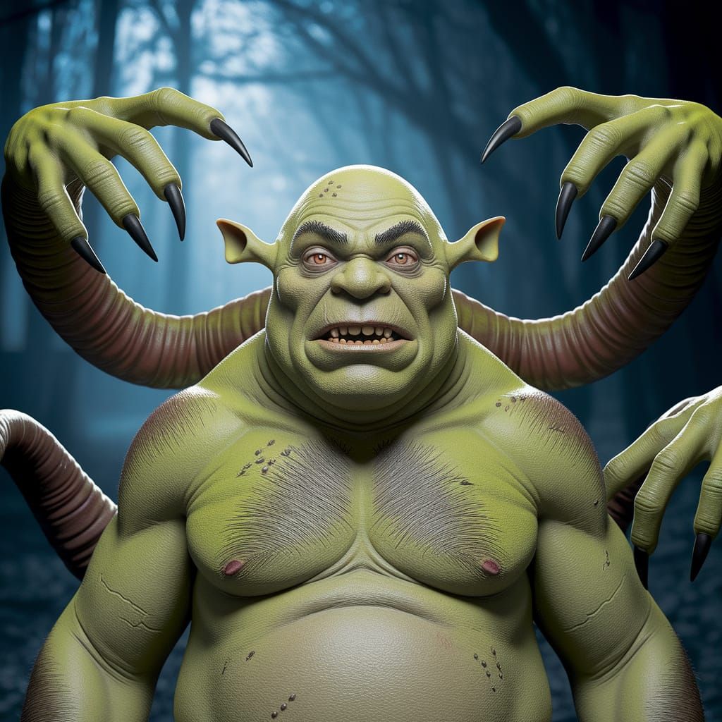 Cosmic Horror Boogeyman Stares with Twisted, Tentacled Face