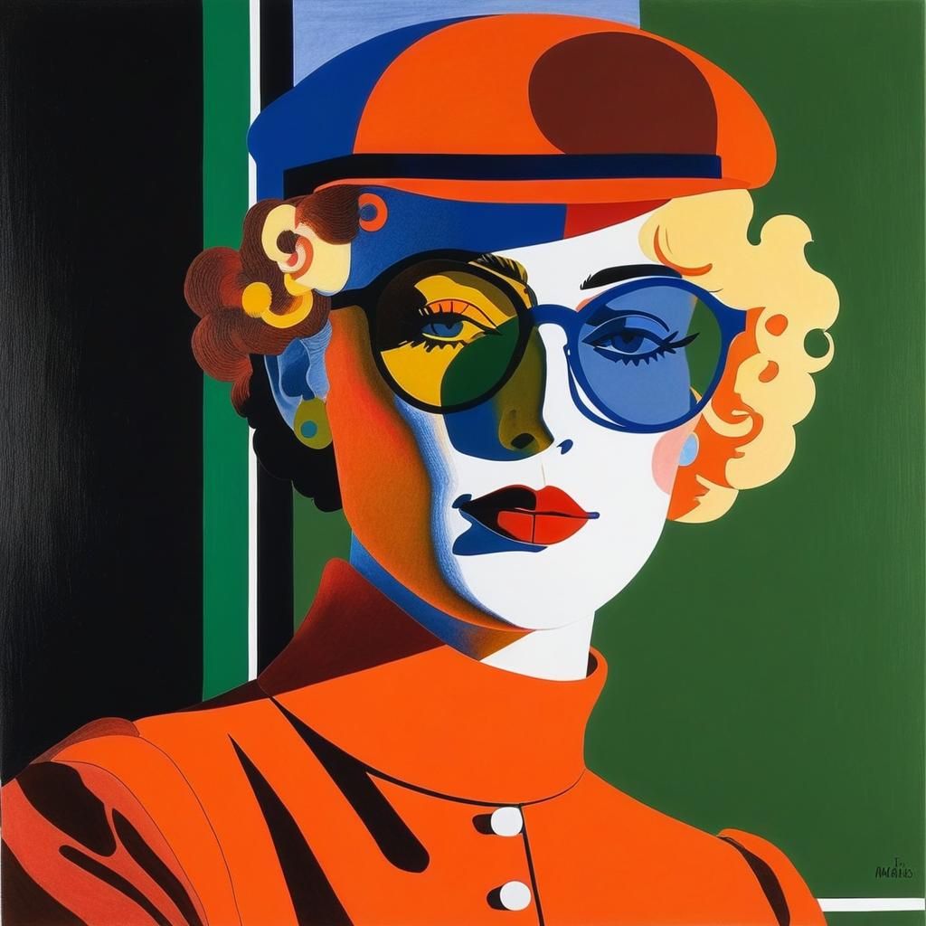 Parisian Cafe Friends in Vibrant Watercolor Style