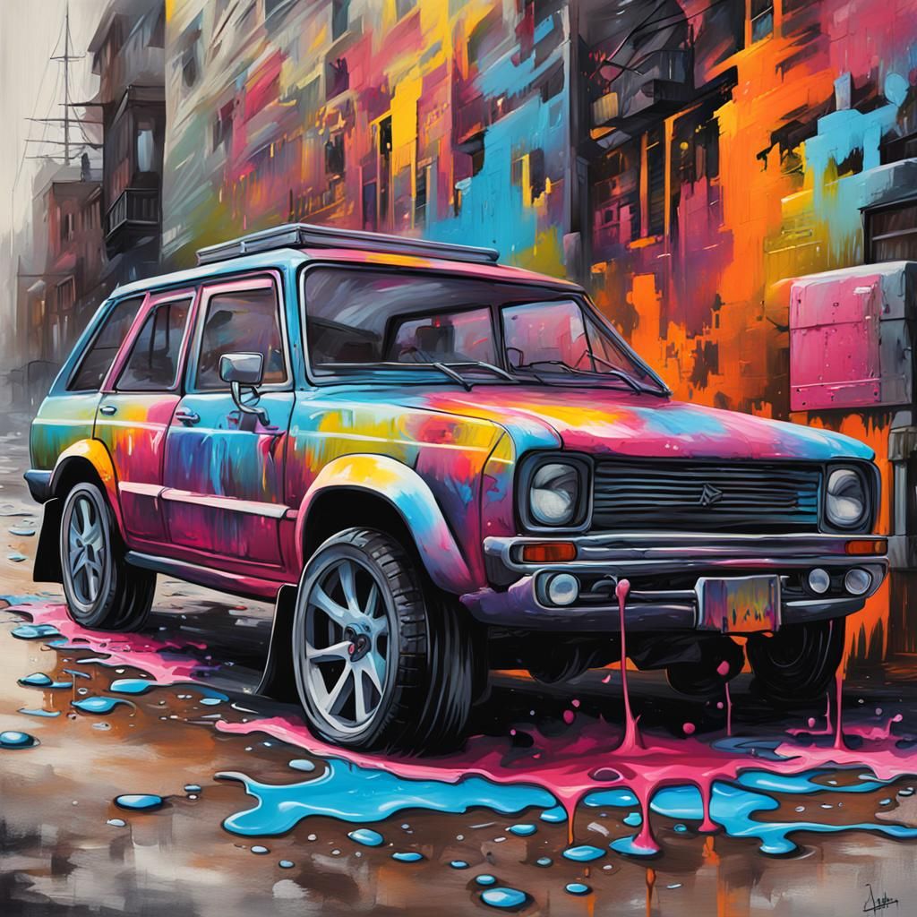 Lancer Mir4 Graffiti Art Splash Painting