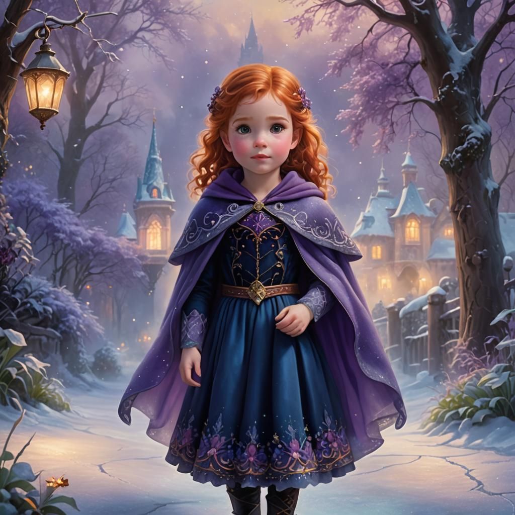 Baby Anna in Ethereal Fantasy Ice Palace