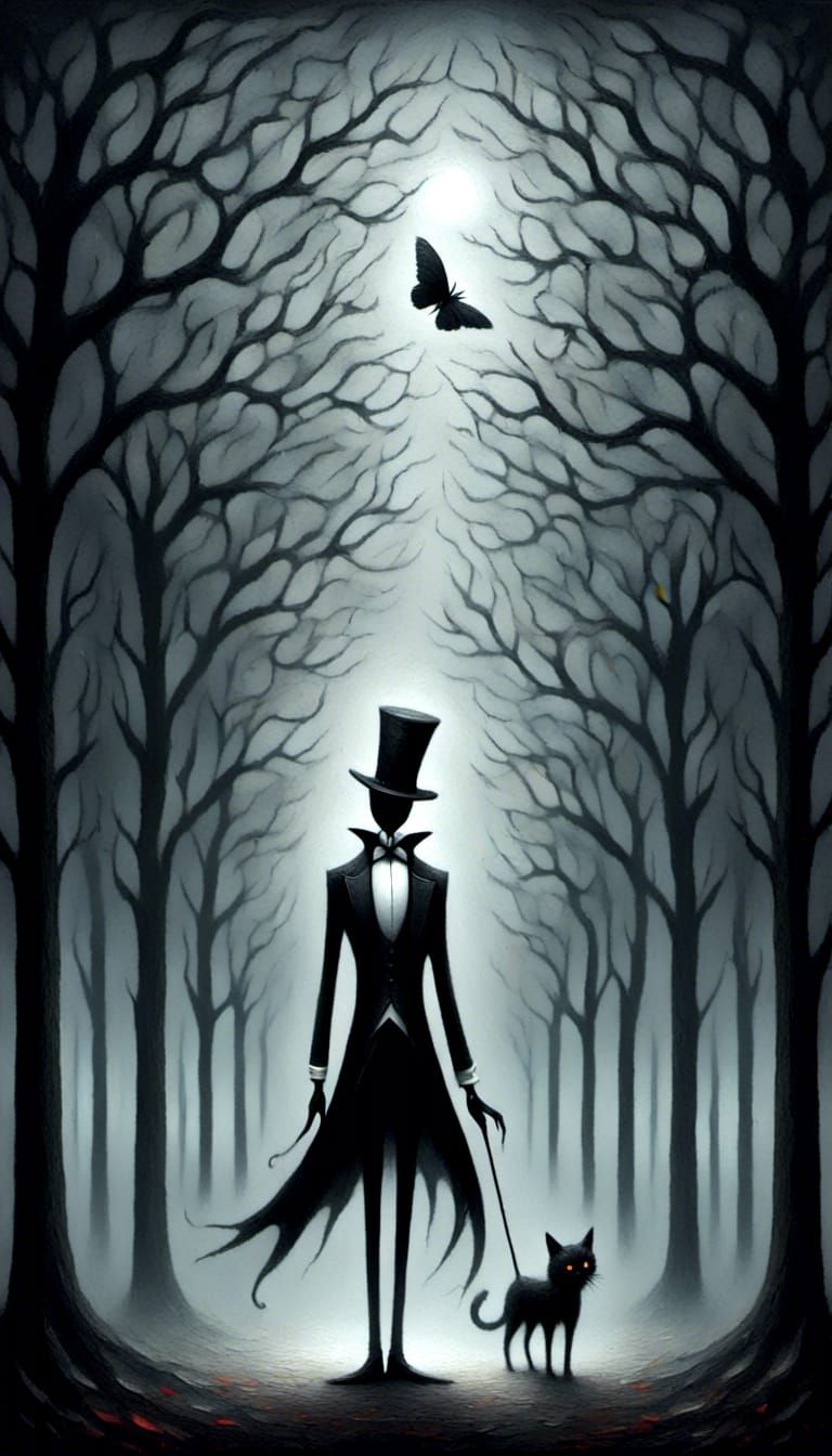 <lora:Black Theater:1.0> the Shadowman