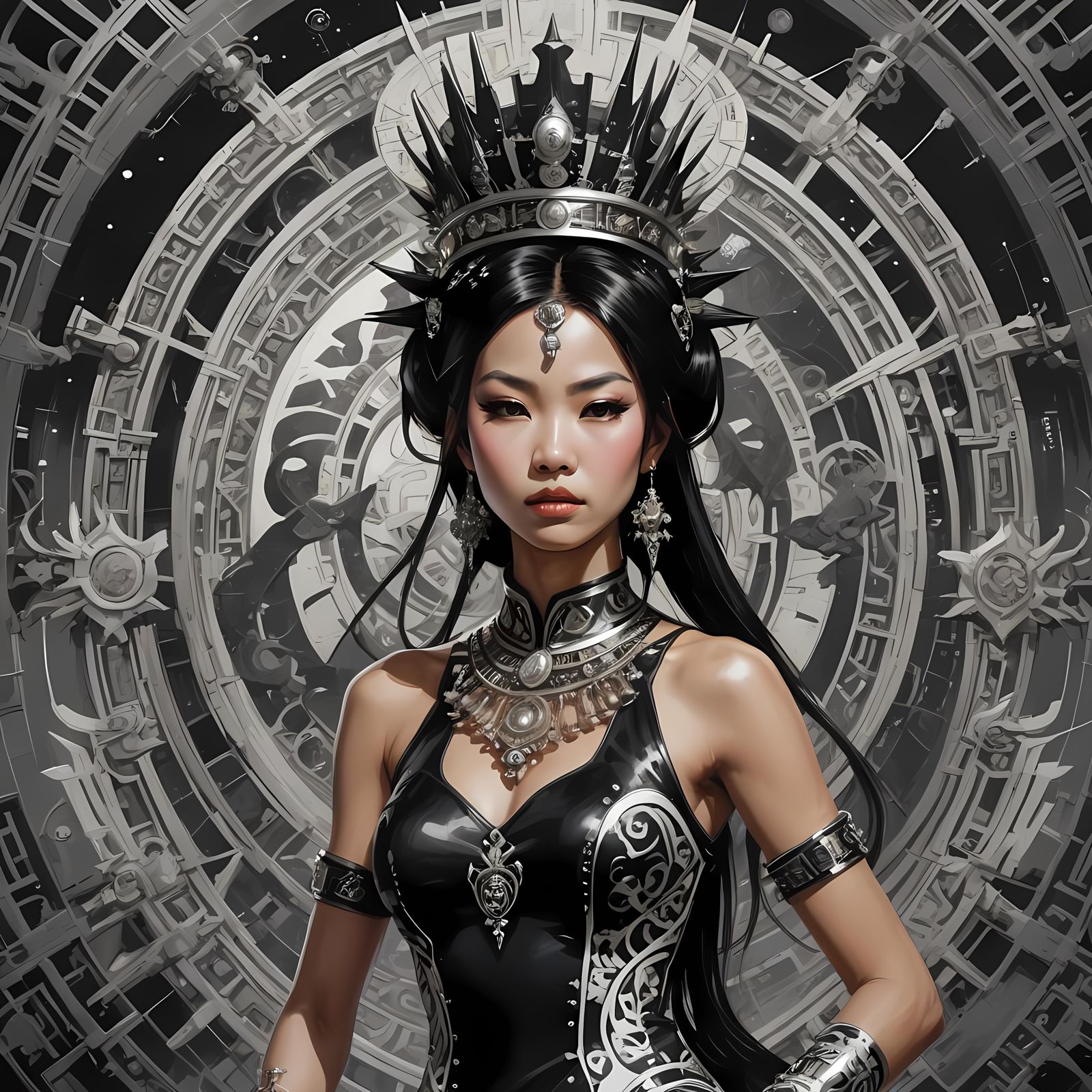 B&W Celestialpunk Queen