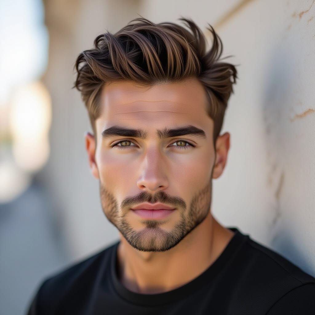 Ultra-Realistic Male Model Portrait in Editorial Style