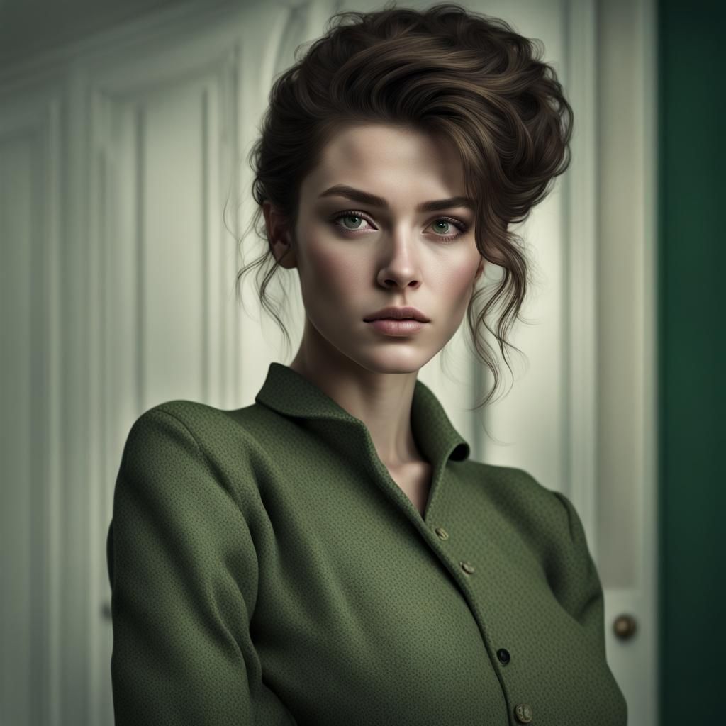 Hyperrealistic Portrait of a Beautiful Scottish Brunette