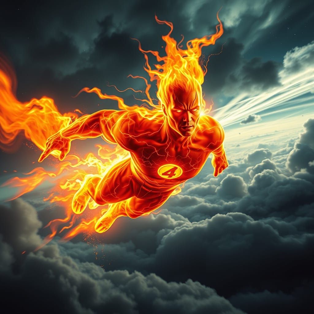 Surreal Speedster Ignites the Skies in Hyper-Realistic Comic...