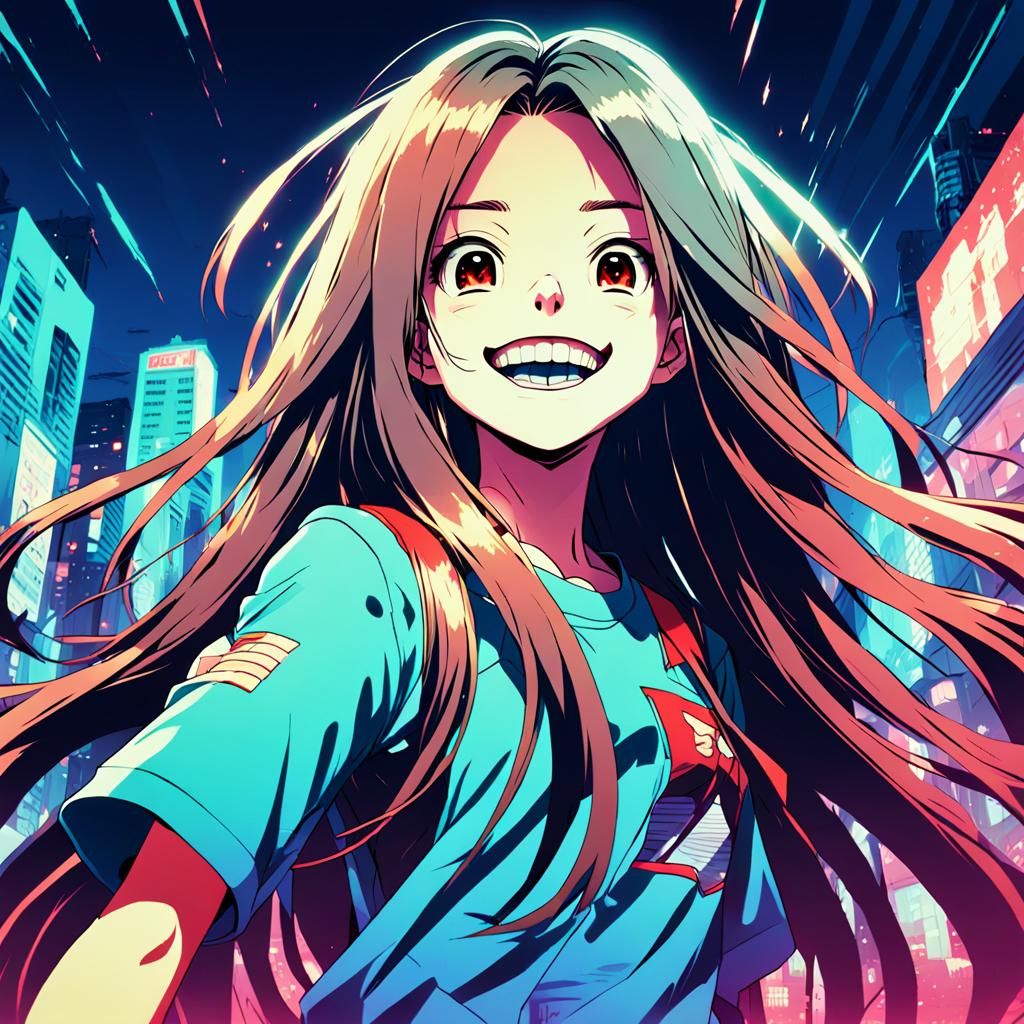 Disturbing Glitch Art Portrait of a Retro Woman