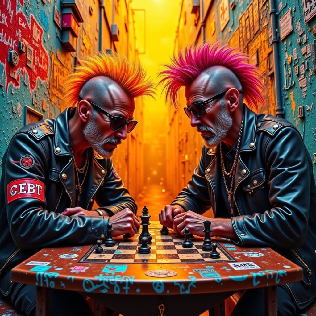 Surreal Punk Rebellion in High Relief Trompe L'oeil Art