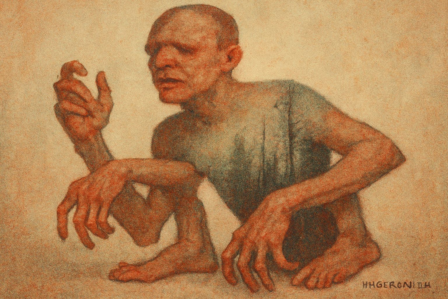 Distorted Human Form in Double Exposure Art