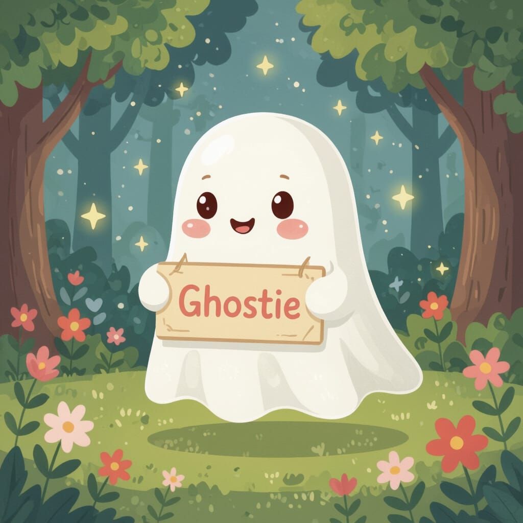 Cute Ghostie Emote for Live Chat
