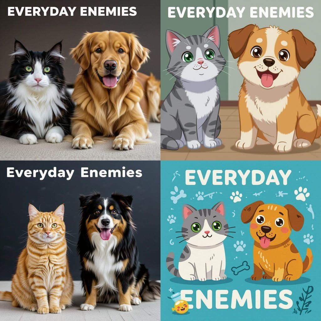 Cat and Dog as Everyday Enemies