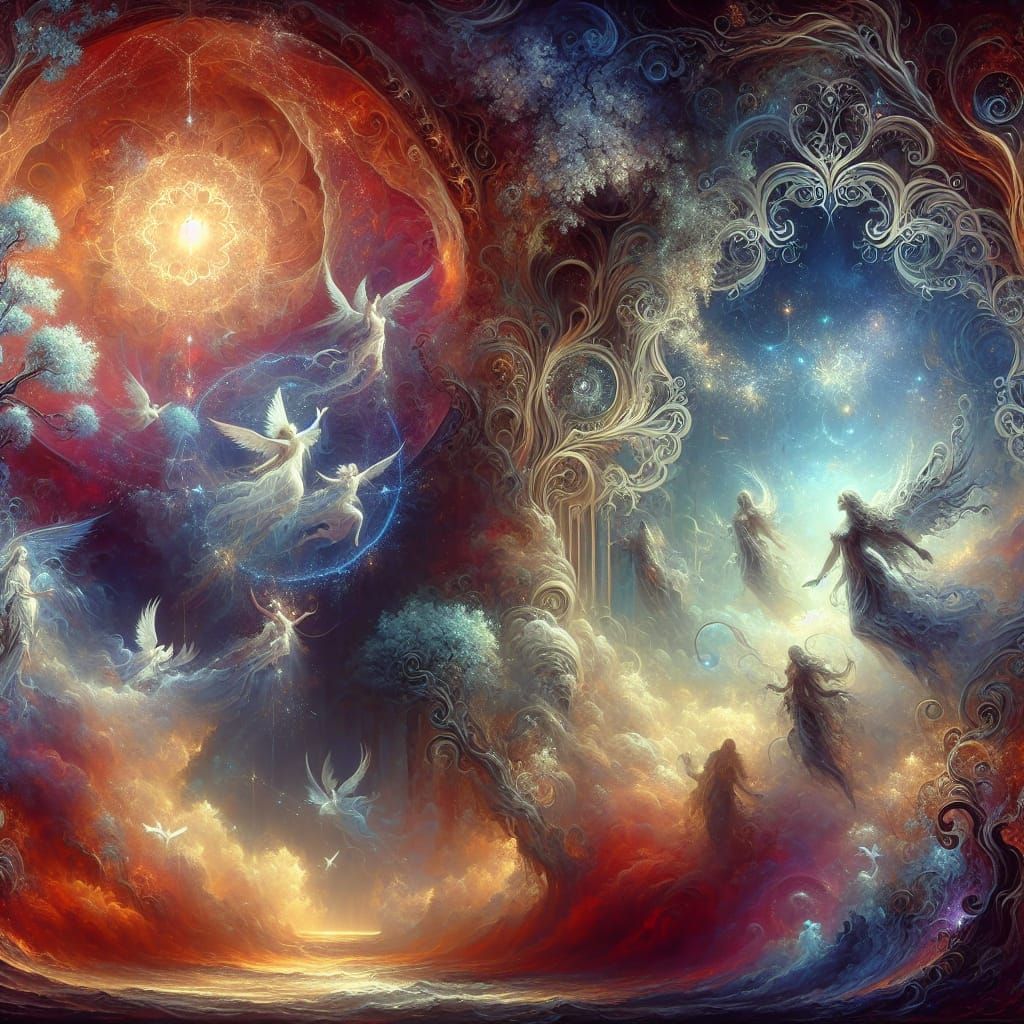 Divine Love: Fantastical Matte Painting in 8K