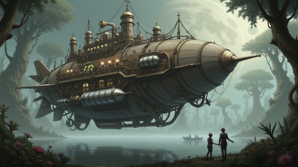 Dwarven Steampunk Airship Fortress in Unreal Engine