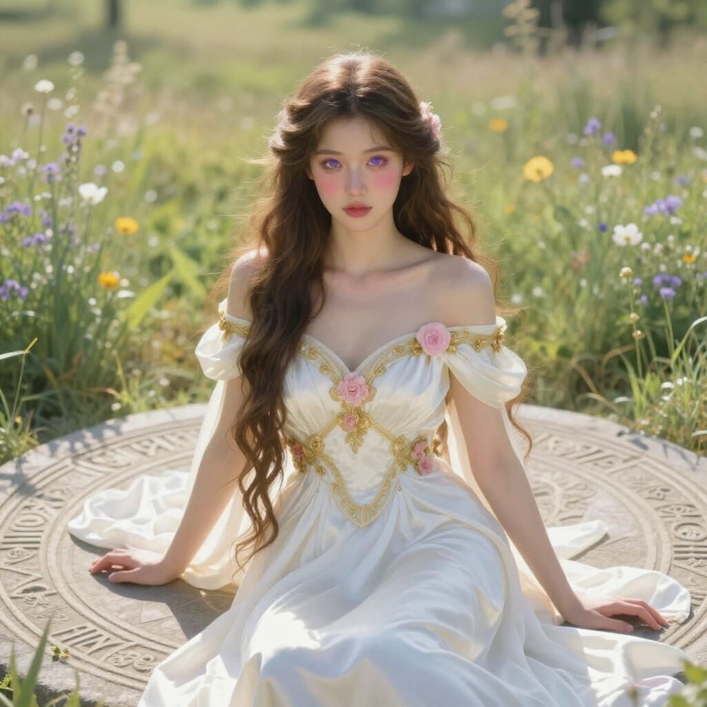Ethereal Goddess in Romantic Style