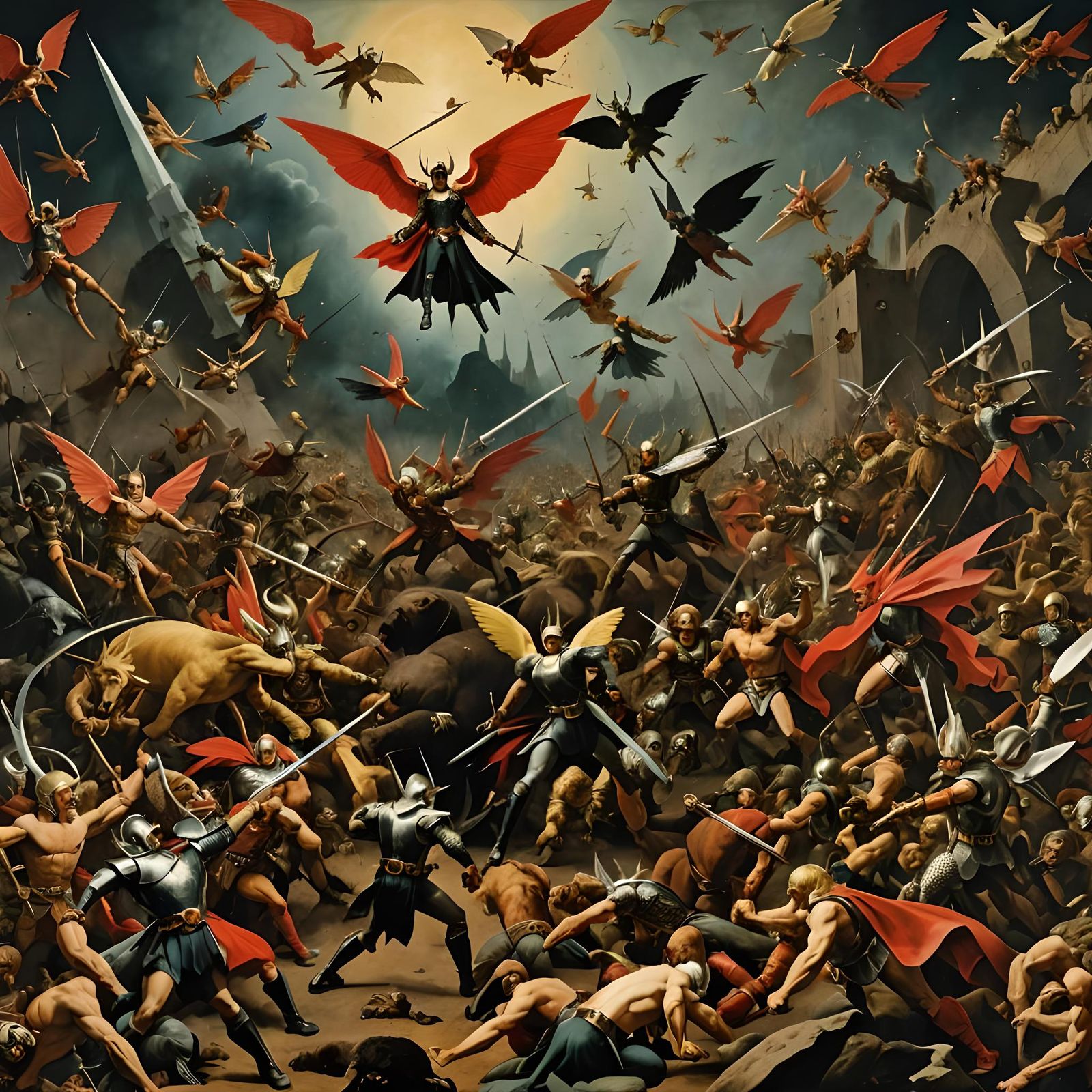 Epic Flash Gordon Battle in Bosch Style