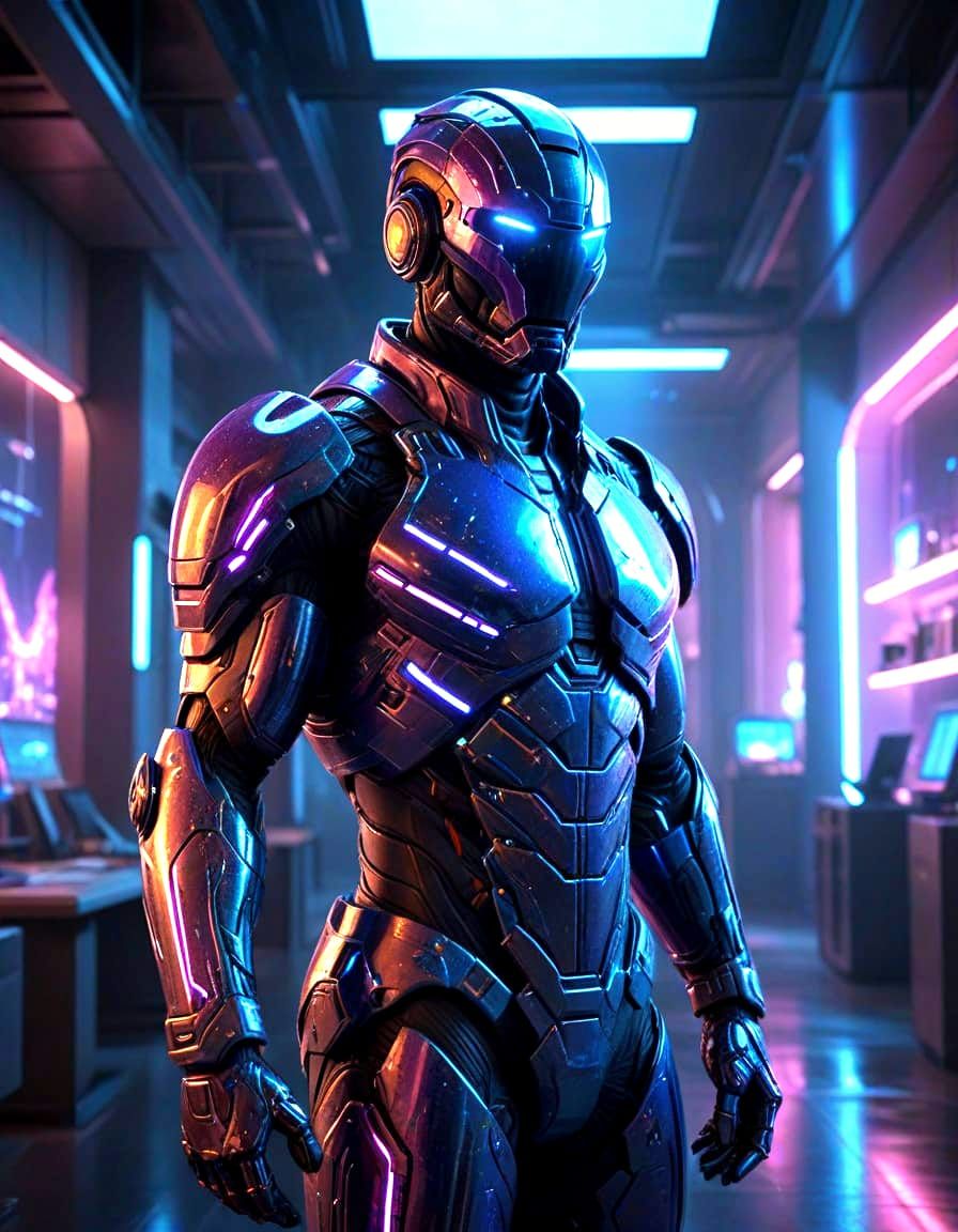 Future Real Estate Broker in Cosmic Suit