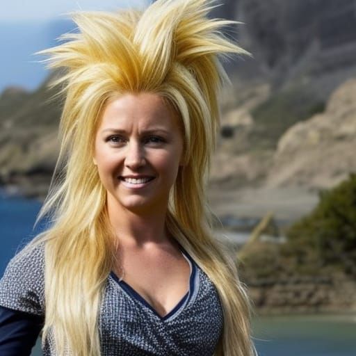 Realistic Live Action Super Saiyan Female Photography