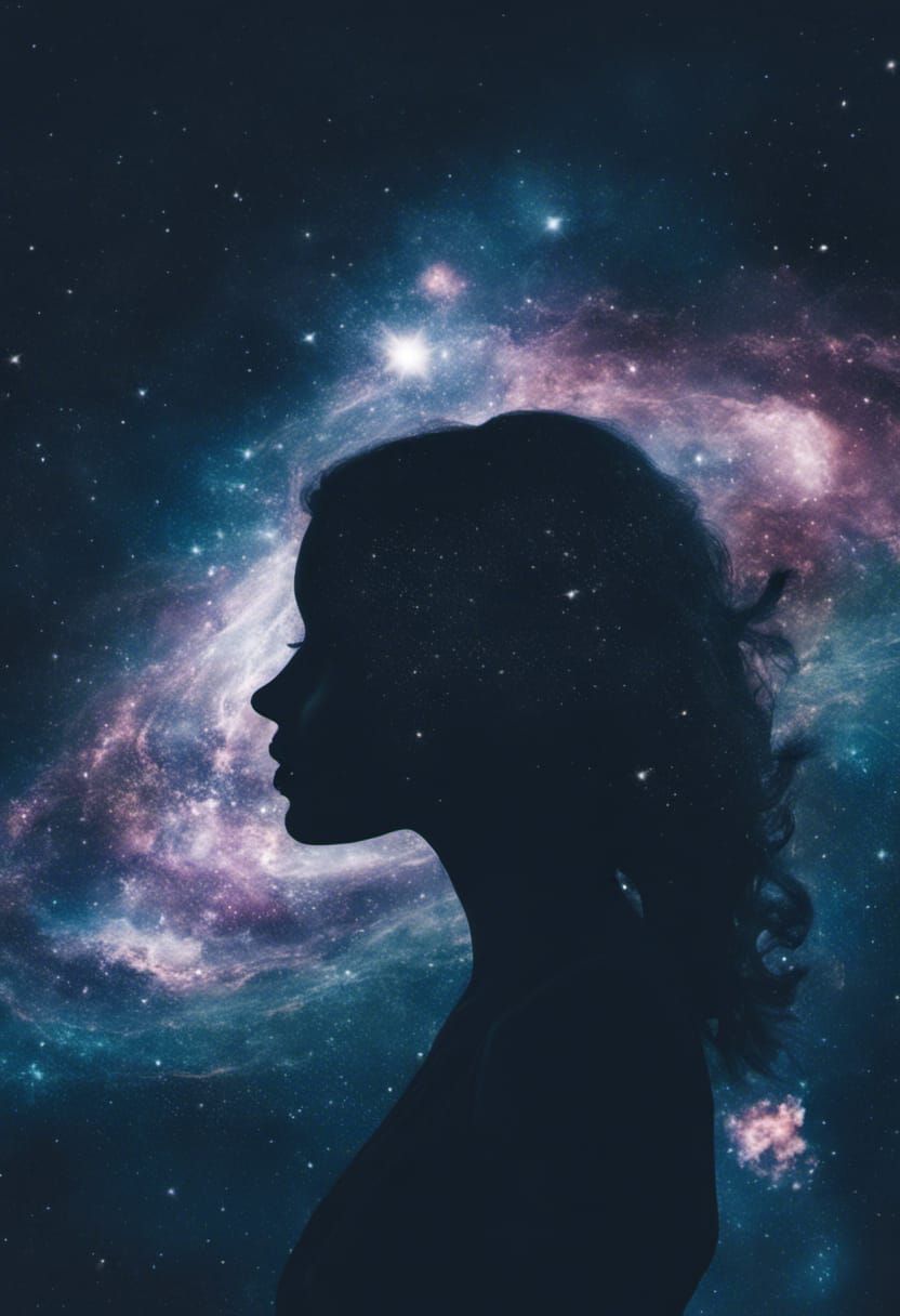 Galactic Silhouette: Double Exposure Photography of Galaxy G...