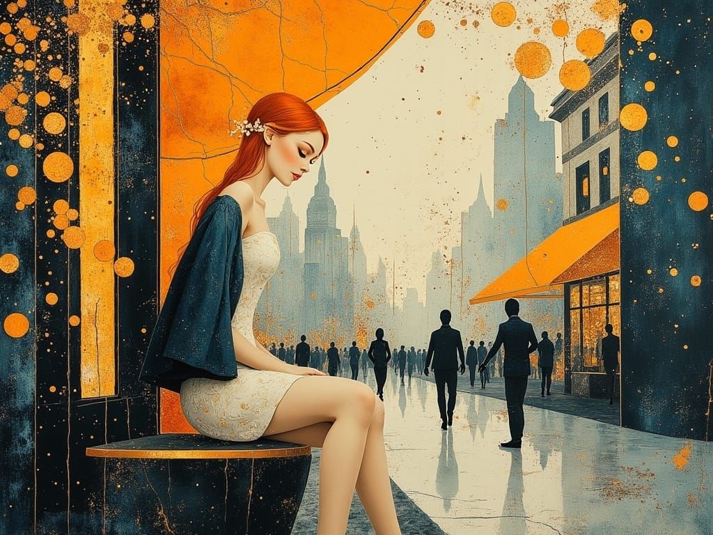 Ethereal Café Scene in Dreamy Pastel Hues