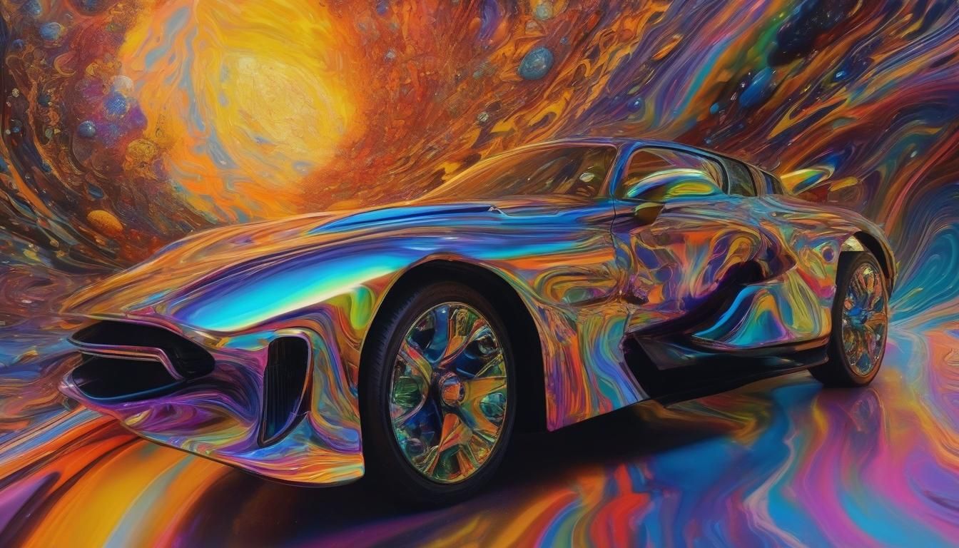 Space Speeder in Electric Artpunk Surrealscape