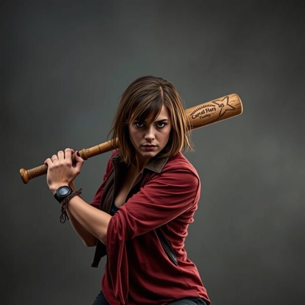 Velma as Negan: Barbed Wire Bat in Hand