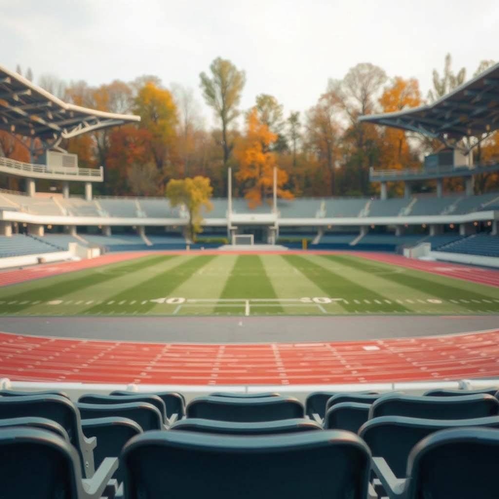 Autumn School Stadium: Professional Photography
