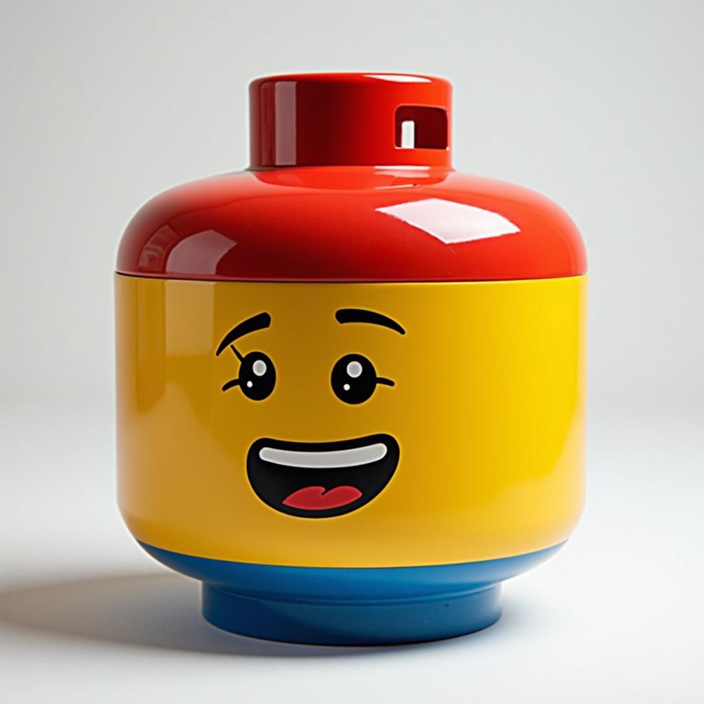 Lego-Inspired BBQ Propane Tank: Mini-Fig Head