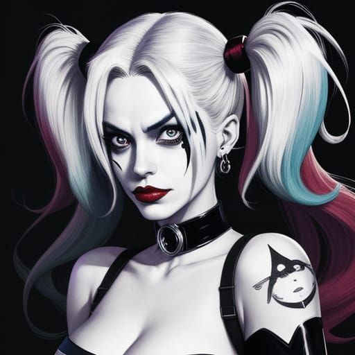 Harley Quinn Manga Scan in Cel-Shaded Style