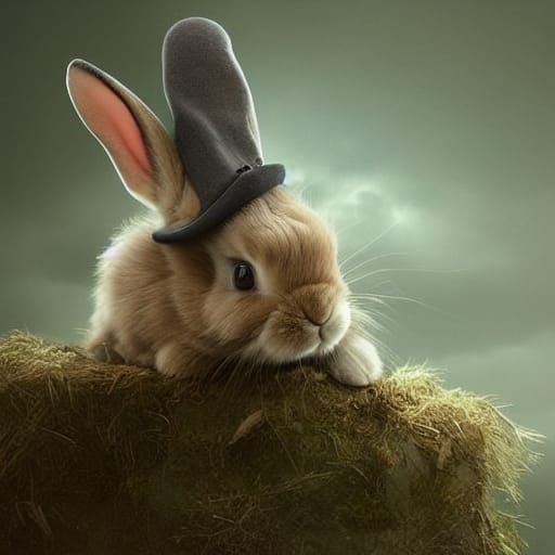 Bunny in a Hat: Digital Matte Painting