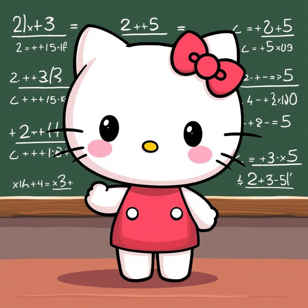 Hello Kitty Mathematics Professor