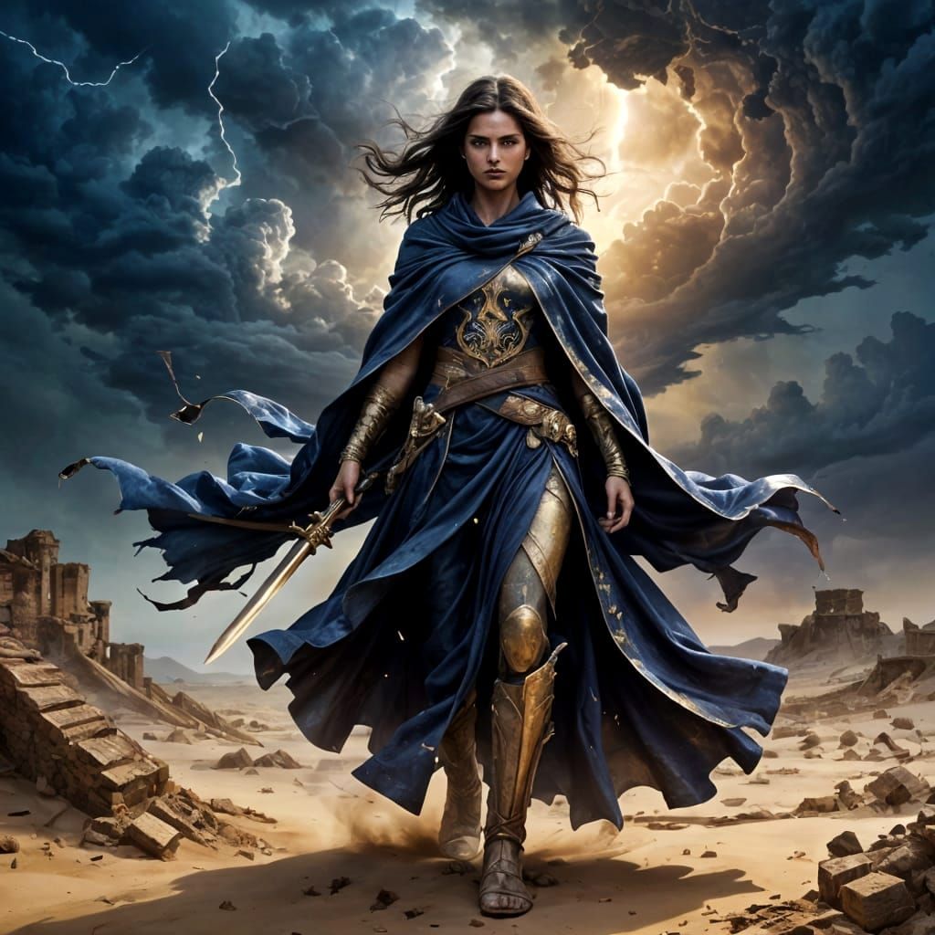 Neo-Bedouin traveler on the run