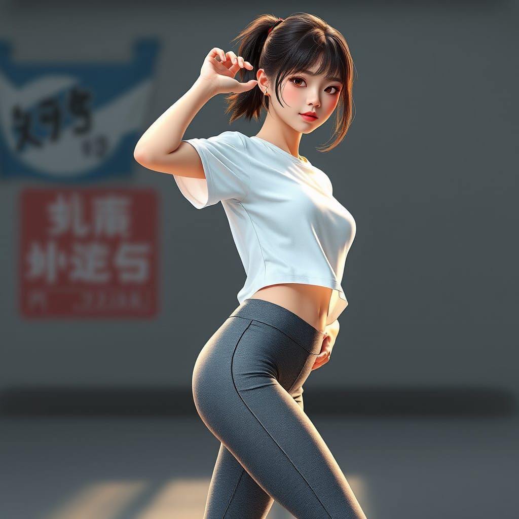 Surreal K-Pop Inspired Anime Portrait