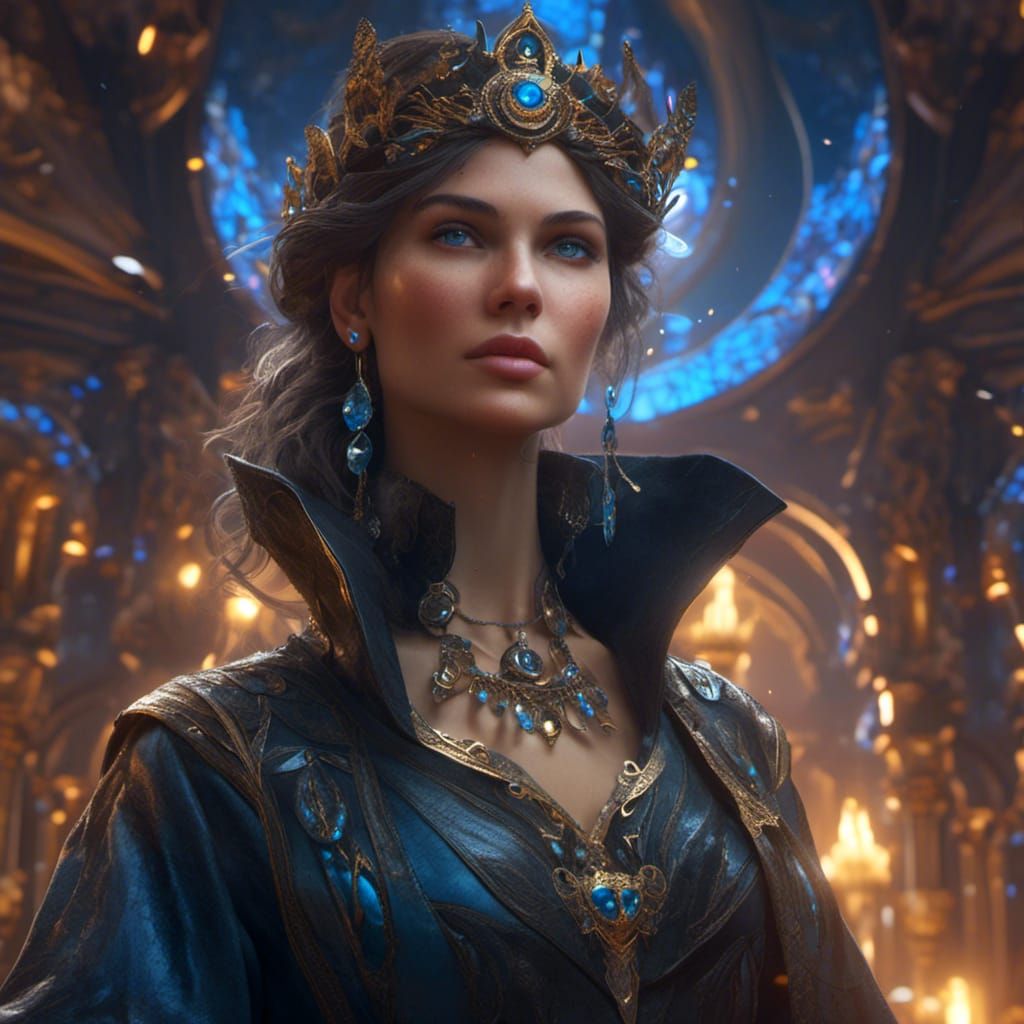 Dark Queen with Blue Eyes Concept Art