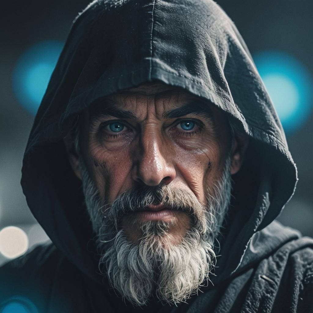 Cybernetic Jedi Knight Portrait in Cinematic Style