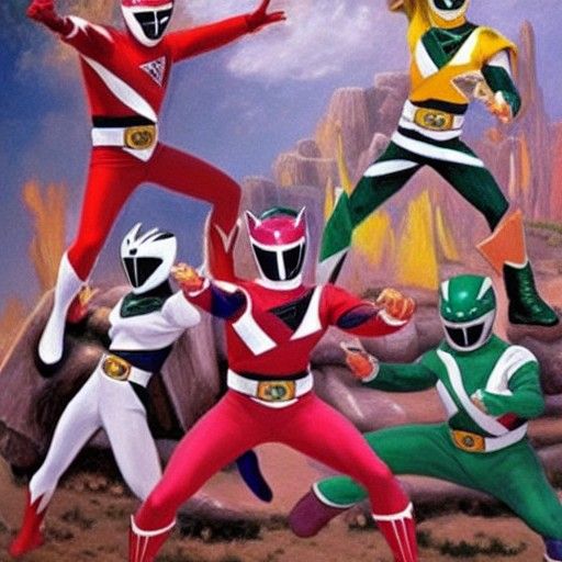 Power Rangers Pickle Championship, Oil Painting