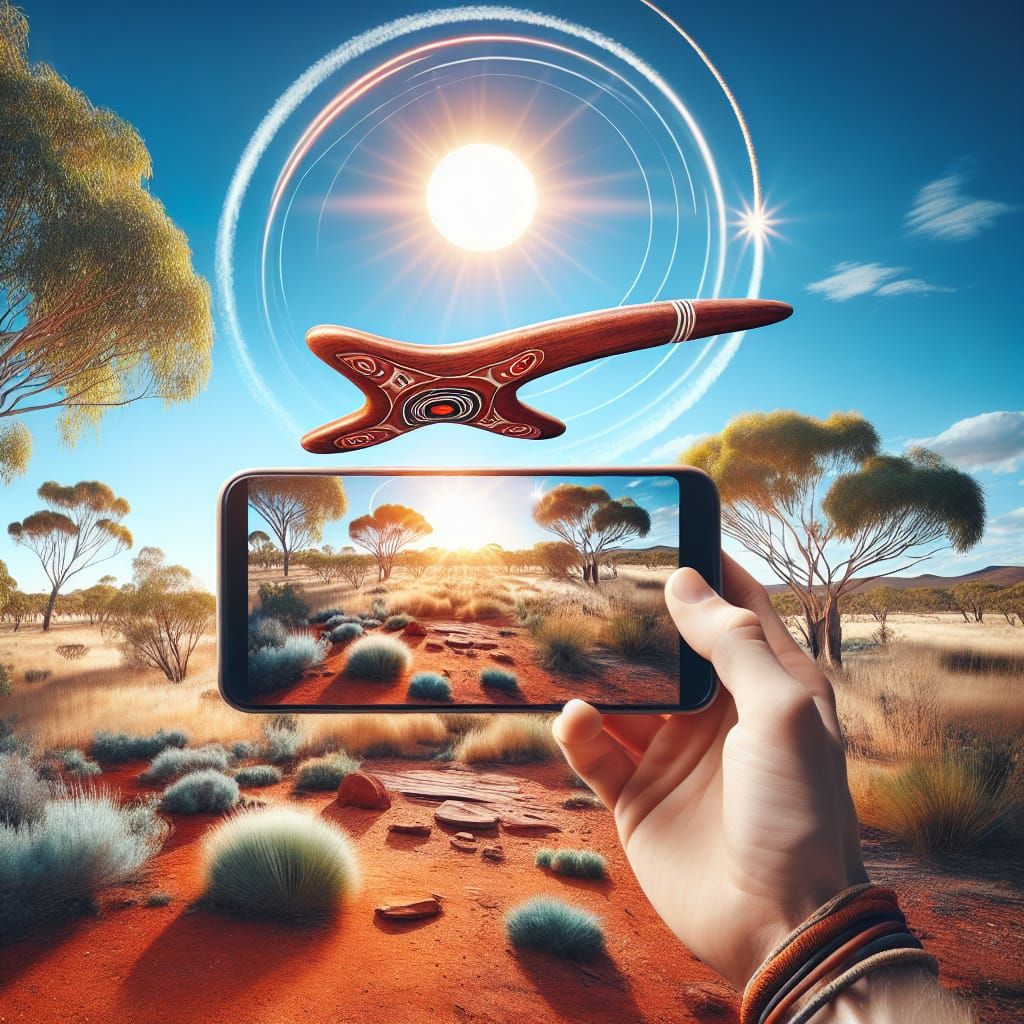 Boomerang Soars Over Australian Outback