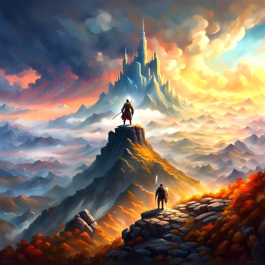 Hero in Detailed Matte Painting Concept Art